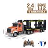 1/12 1/24 2.4G Rc Container Trailer Truck Music Lights 6/9Ch Remote Control Double-Layer Transport Vehicle Kids Toy Sets Model Car