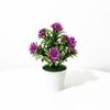 Artificial Wickerstyle Flower Pot With Plastic Flowers Decor For Home And Outdoor Use