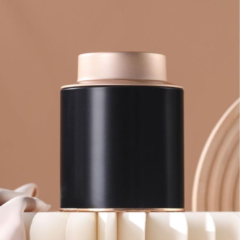 Small Tea Tin Mini Travel Household Sealed Jar Empty Storage Can for Green Black Tea Leaf