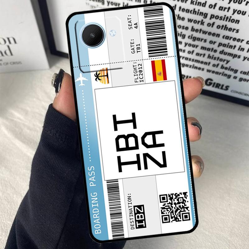 Boarding Pass Ticket For Realme 15 14 10 11 12 13 Pro Plus C65 C67 C71 C63 C61 C55 C51 C53 C75 GT6 GT7 Pro Case
