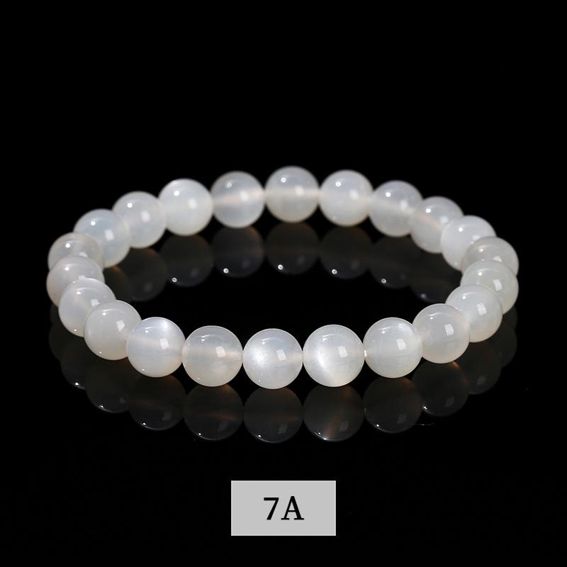 Jingde Jewelry White Moonlight Moonstone Beaded Bracelet - Elegant Simple Fashion for Ladies