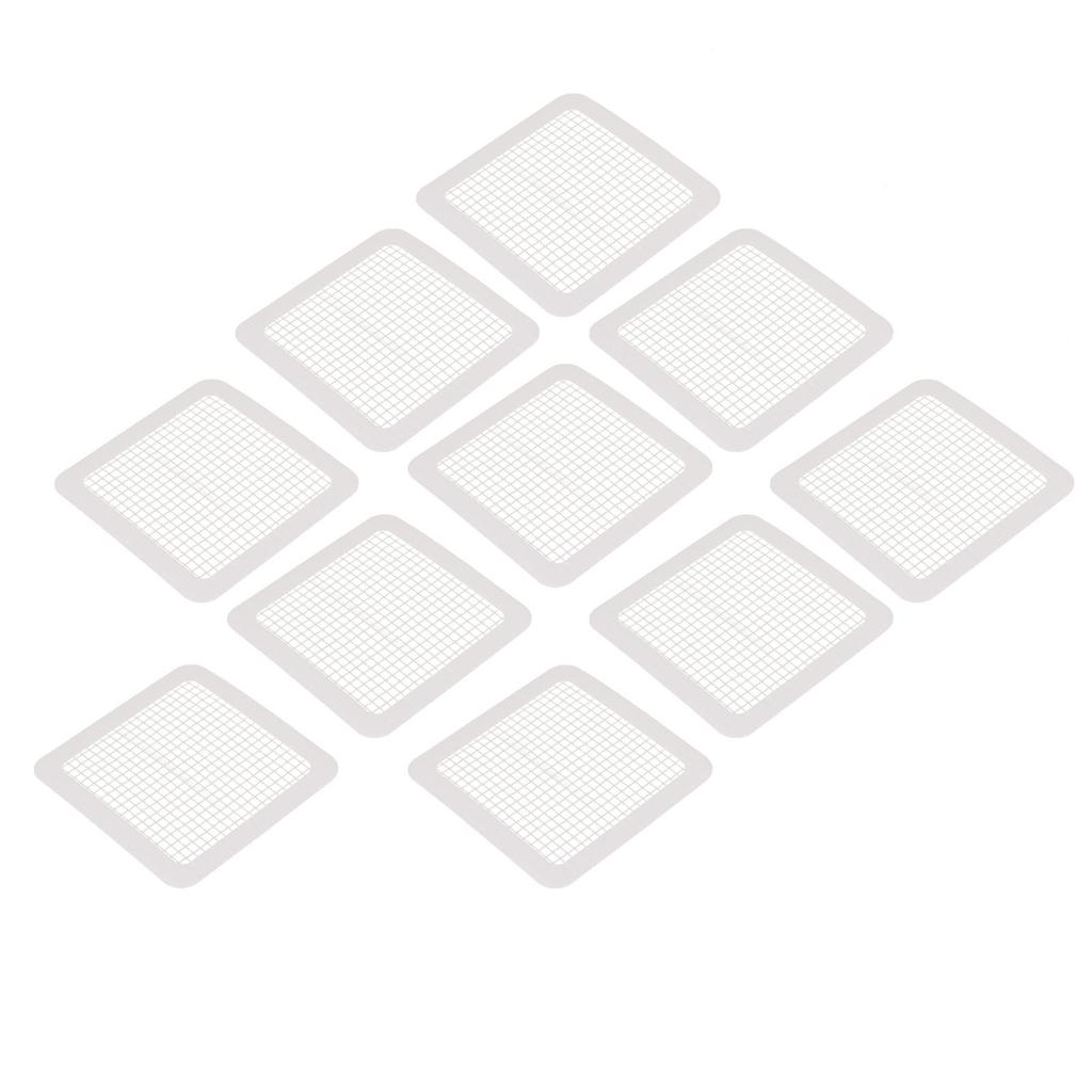Disposable Shower Drain Cover Waterproof Adhesive Mesh Sticker Drain Hair Catcher for Bathroom Kitchen 10pcs Square