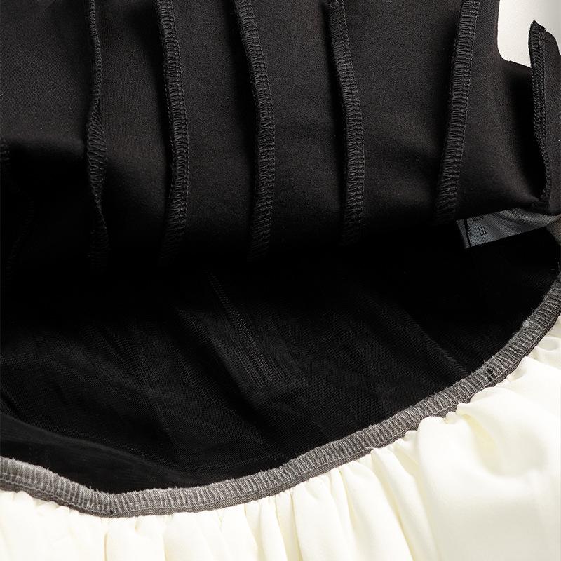 Jennie Kim & Ji-soo Inspired Color Block Ruffle Two-Piece Dress Set