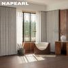1PC NAPEARL French Cream Curtains Relief Curtains Jacquard 95% Blackout Curtain for Bedroom Living Room Balcony Window for Home Decor