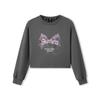 Skechers Sport Alliance Series American Retro Bow Element Logo Print Casual Commuter Comfortable Short Pullover Sweatshirt L325W065-013P