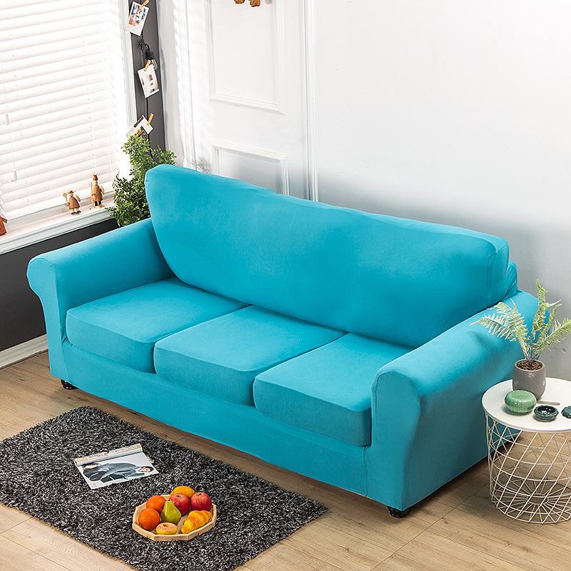Solid Color Elastic Sofa Cover American Combination Sofa Cushion Cover Single and Double Three-person Universal All-inclusive Sofa Cover