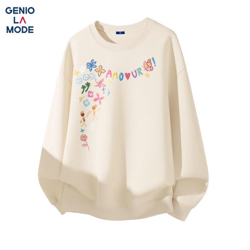 GENIOLAMODE Herren Graffiti Rundhals-Sweatshirt