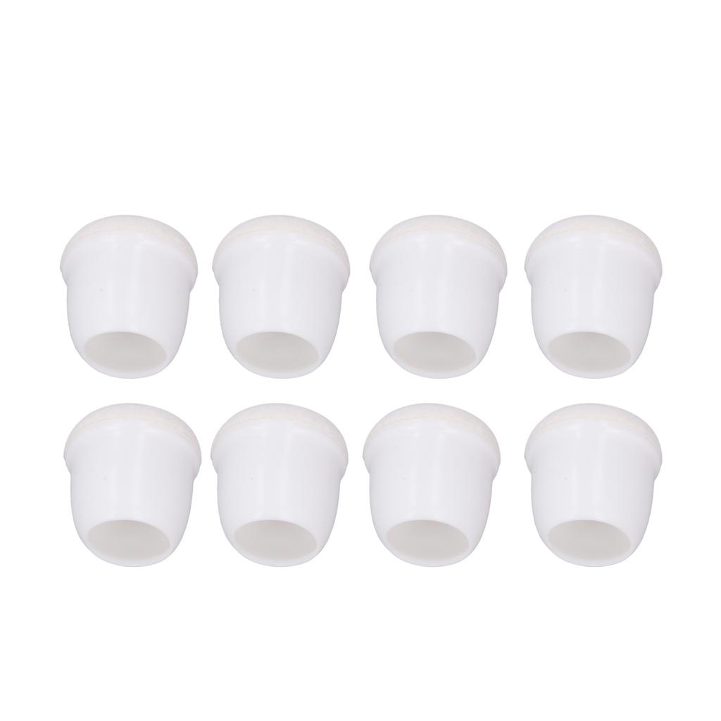 8 Pcs Chair Leg Cover Round White Table Foot Protector Thicken Mute Furniture Leg Pad for Home Use Large