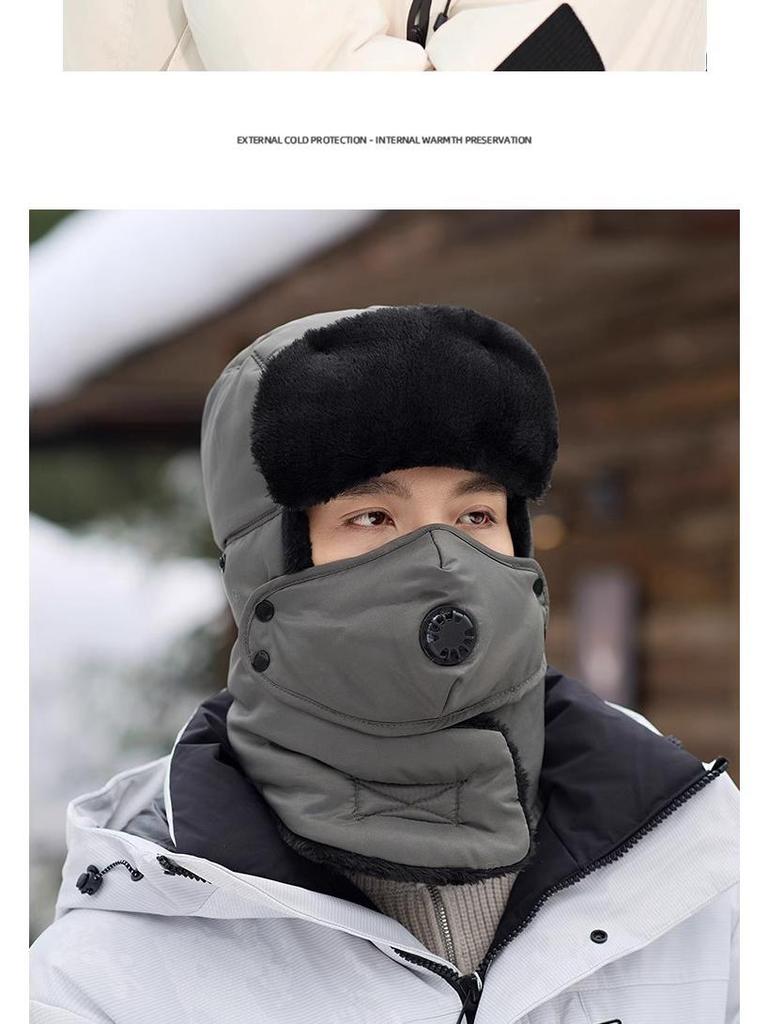 Men's Winter Lei Feng Hat: Thickened Velvet, Warm Ear Protection for Cycling and Cold Weather (2024)