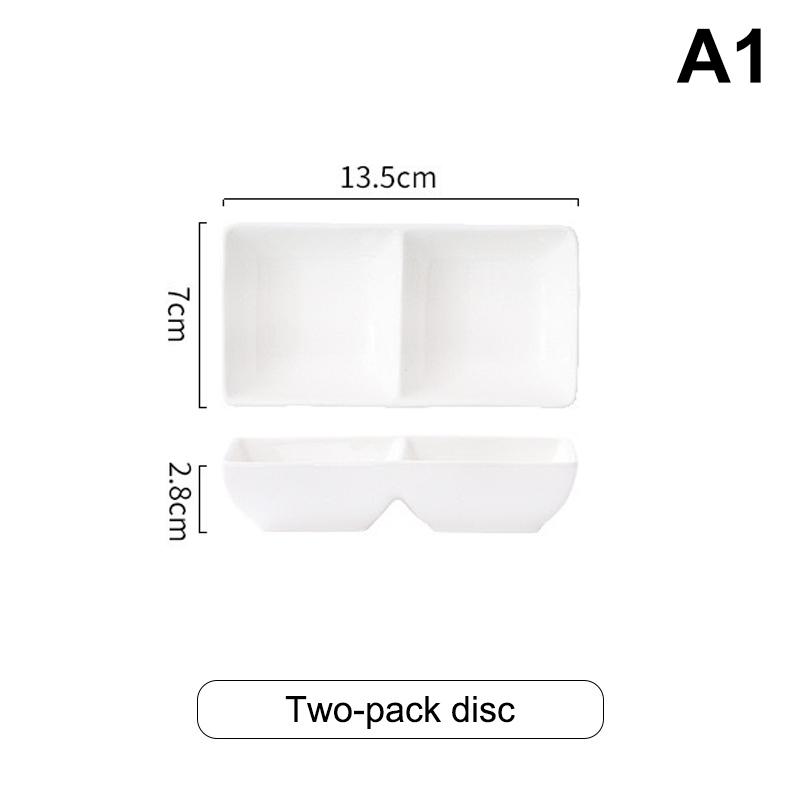 Creative Ceramic Soy Sauce Dish Spice Plate 2/3 Grids Dinner Plates Household Snack Plate Kitchen Accessories