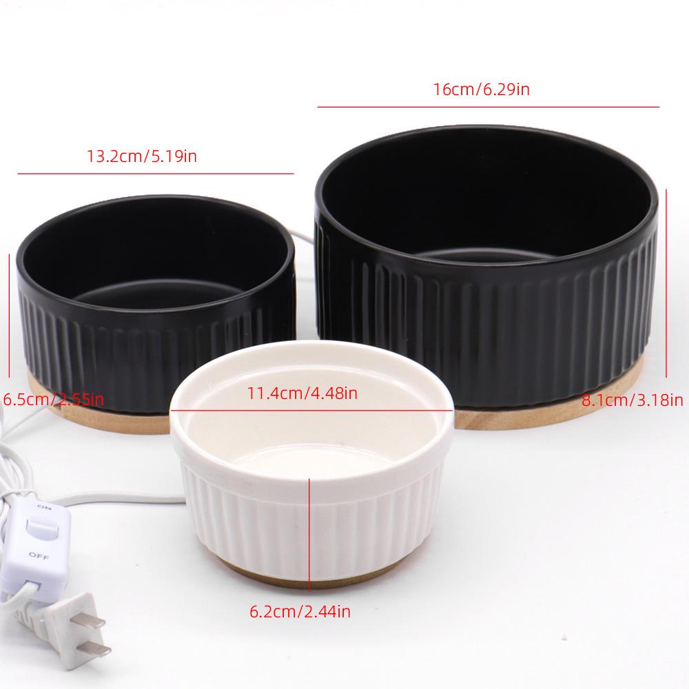 Heated Ceramic Pet Water & Yogurt Bowl for Cats & Dogs