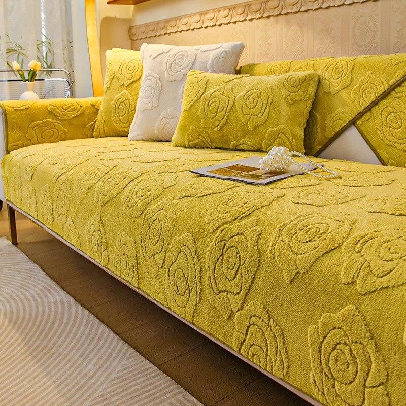 Verdicken Sie warme Sofabezüge Sofas Handtuch Anti-Rutsch-Couchschutz für Wohnzimmer Schonbezug Abnehmbare Sofadecke Haustiere Kindermatte