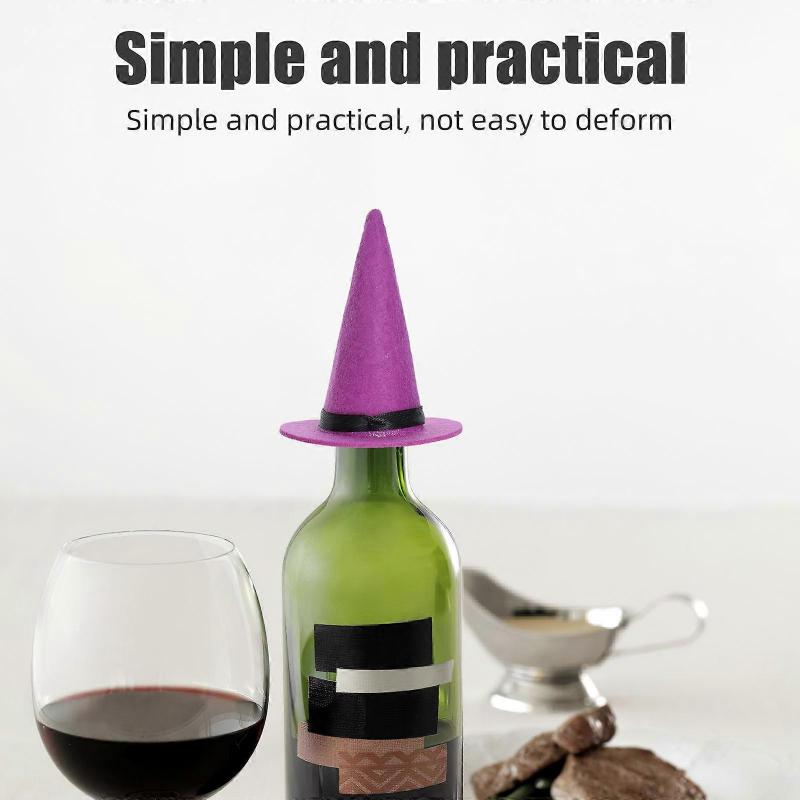 Halloween Mini Felt Witch Hats for Party Decoration and DIY Crafts 12Pcs