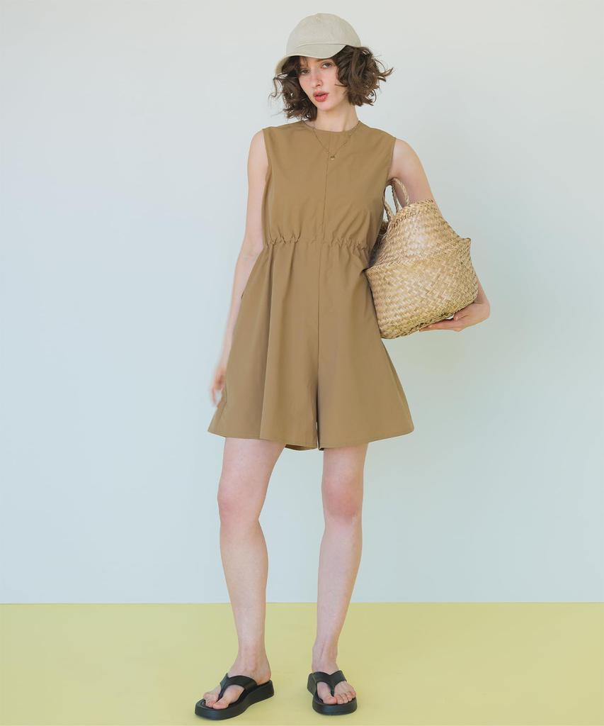 Seedless DFXM0623 Women's Waist-Marked All-in-One Rash Guard, Beige, Size M