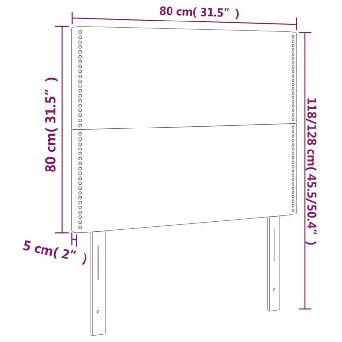 VidaXL LED Headboard Bedroom Furniture Single Bed Accessory Headboard Interior Black 3122356