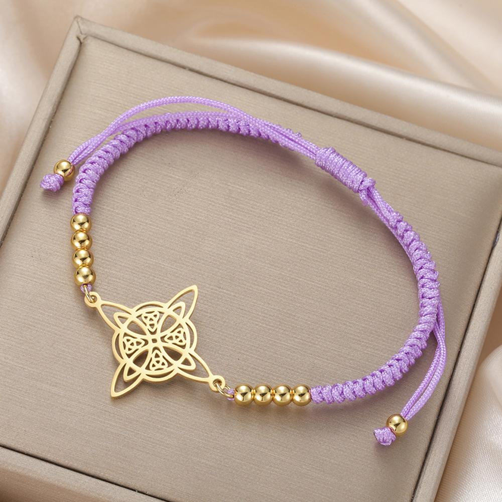 Dawapara Keltský Triquetra Uzel Trojice Náramek Wicca Symbol Nerezová Ocel Irský Dárek Amulet Štěstí Šperk