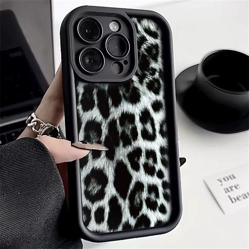 INS Leopard Print Phone Case for Samsung Galaxy S25 S24 S23 S22 S21 S20 Ultra Plus FE A15 A35 A54 A55 Soft TPU Cover