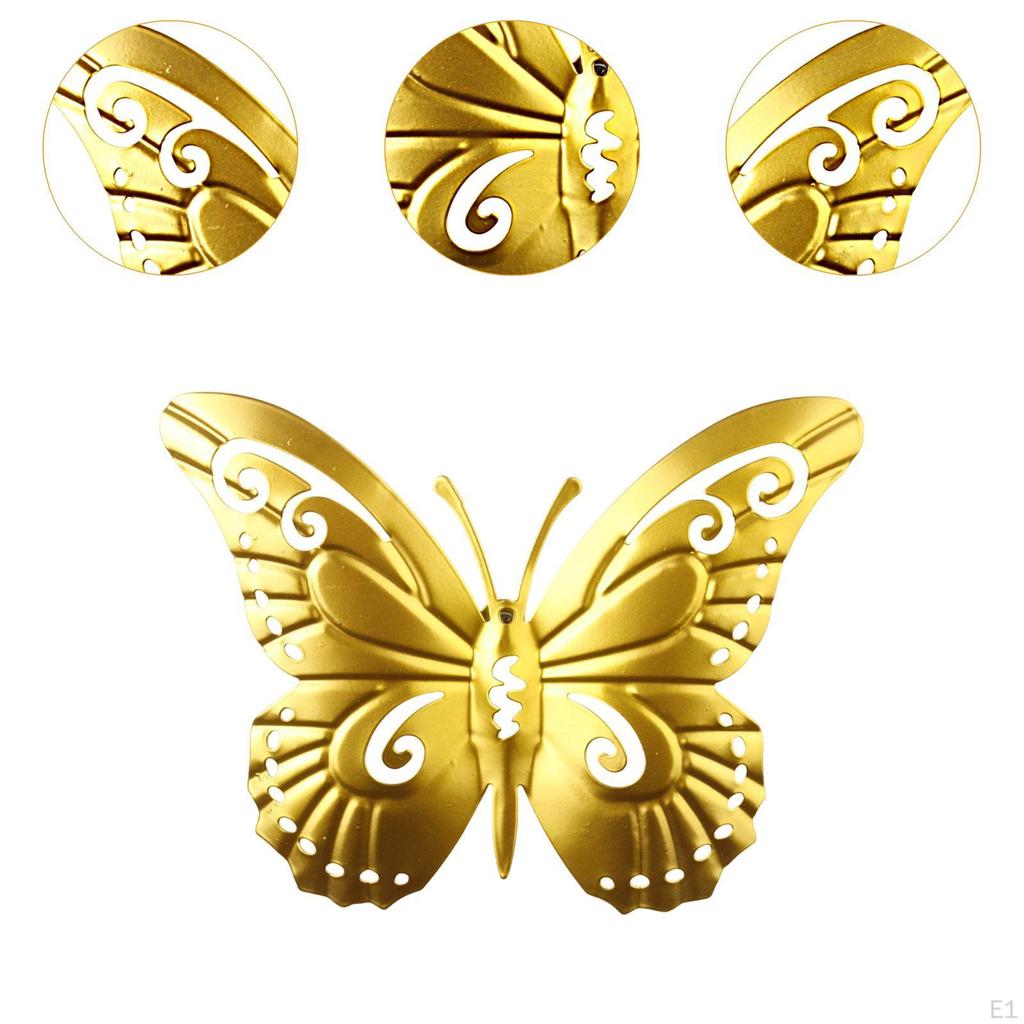 3D Metal Butterfly Decor for Courtyard And Yard, Wall Hanging Sculpture