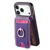 For iPhone 17 Pro Case Compatible with MagSafe Leather Back Cover with Detachable Card Holder Kickstand