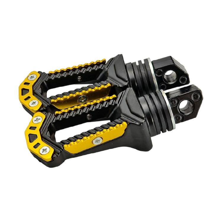 Pair Ergonomic Motorcycle Passenger Foot Pegs Weather Resistant Aluminum & New Moon Shape Footpegs for Long Lasting Use