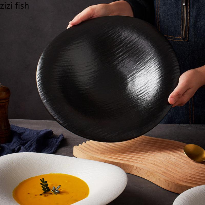 Ceramics Dining Plate Soup Bowl Fruit Plate Salad Bowl Dessert Bowls Noodle Bowls Sting Disc Snack Tray Pasta Dish Sushi Plate