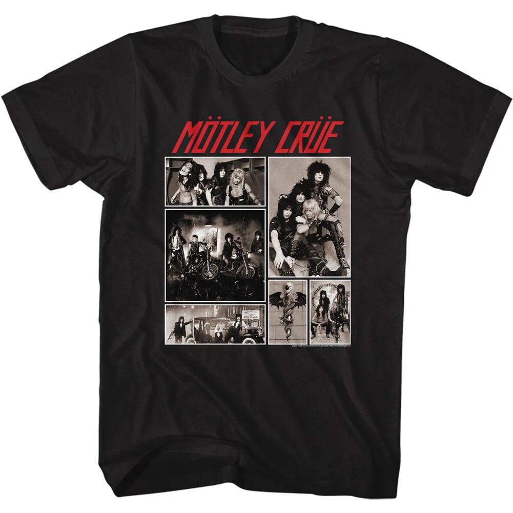 Motley Crue Photo Collage Dr Feelgood Men s T Shirt Metal Band Music Merch S
