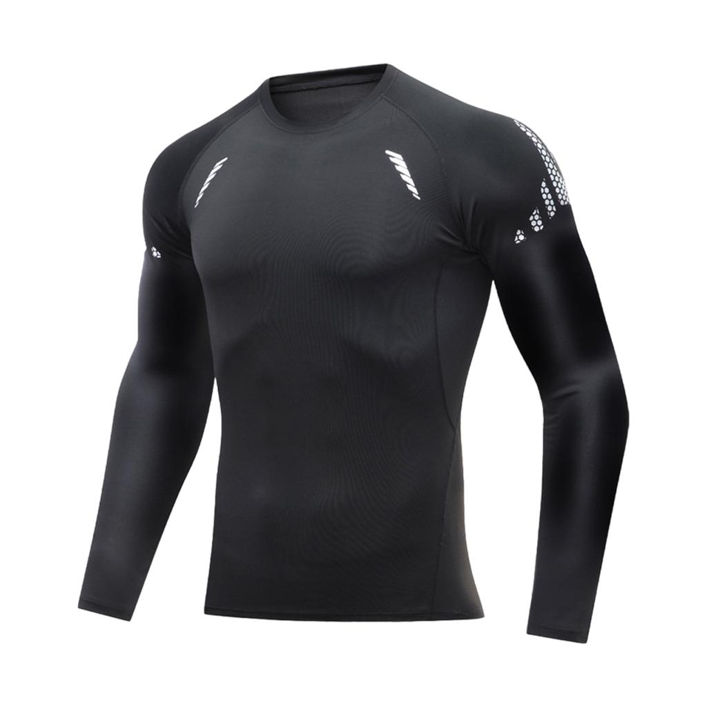 Men's Long Sleeve Swim Shirt Rash Guard Quick Dry UV Protection Surfing Beachwear for Swimming Water Sports and Outdoor Activities