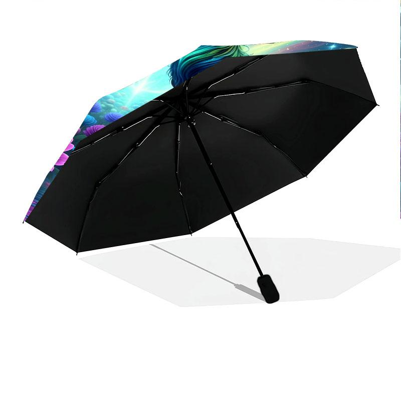 Twinsanimals Pattern Pattern New Style Umbrella, 1 Piece Automatic Folding Umbrella, Portable Travel Umbrella, Outdoor Umbrella, Birthday Gift