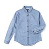 Bequemes Besticktes Trendiges Lässiges Mode Langarm Jeanshemd Damenhemden Hellblau LWT0098526DE00FA08023