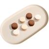 Oval Plastic Serving Tray Colourful Food Platter for Party Entertaining Snack Dessert Coffee Table Small Set Home