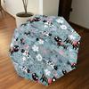 1PC Cats Flowers Umbrella-8-Rib Reinforced Portable Folding Travel Suitable for All Seasons Outdoor Daily Use  -J0332