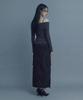 Ineodeijeu Nylon Cargo Long Skirt (Black)