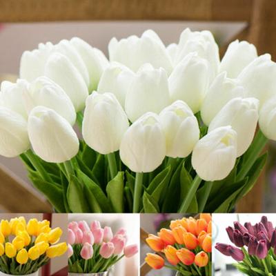 1pcs Artificial Flowers Garden Tulips Real Touch Flowers Tulip Bouquet Decor Mariage for Home Wedding Decorations Fake Flower