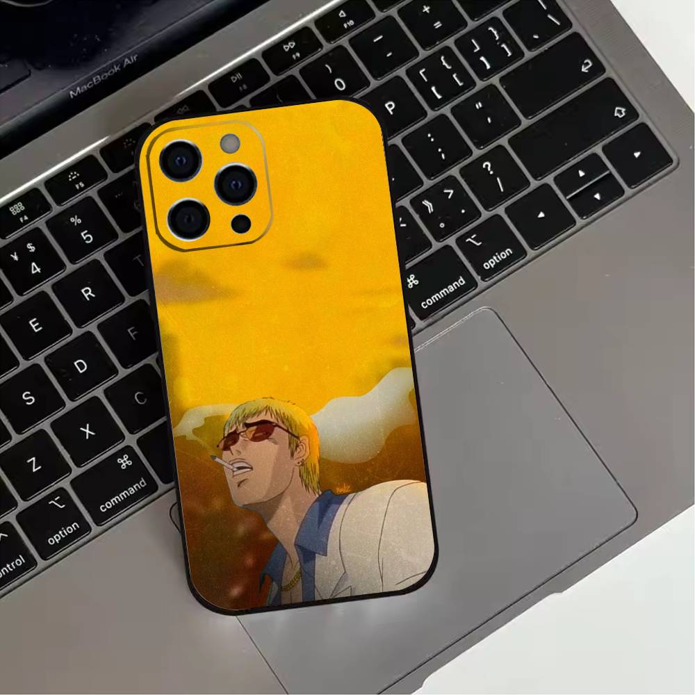 GTO G-Great T-Teacher O-Onizuka  Phone Case For iPhone 17,16,15,14,13,12,11 Plus,Pro Max,XS,Soft Silicone Black Cover iPhoneXSMAX
