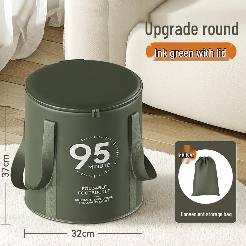 Portable Foldable Foot Bath Bag with Heat Preservation and Constant Temperature, Deep Over-the-Calf Design.