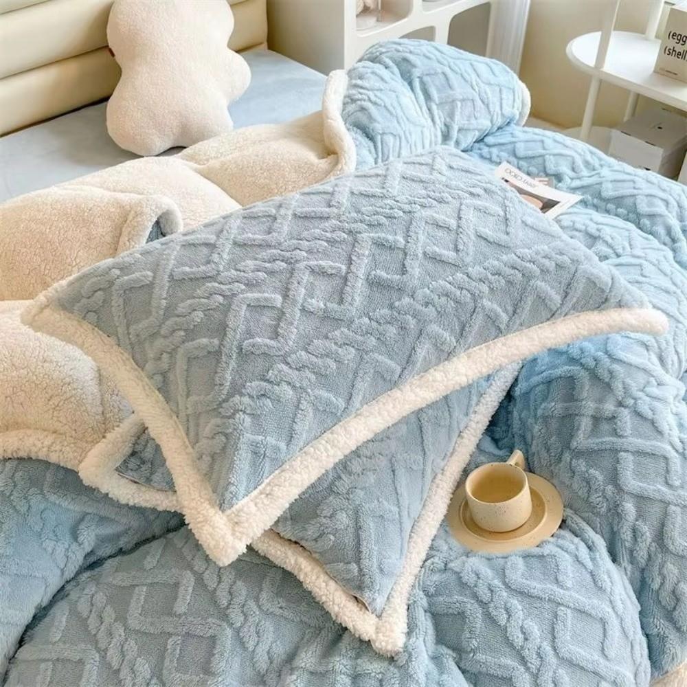 Thickened Pillow Cover Warm Cushion Cover New Pillow Cases  Winter