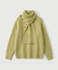 Keulleiseu Button Scarf V-Neck Knit_Beige