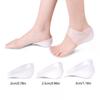 Aumento Altezza Invisibile 2-3CM Calzini in Silicone Cuscinetti Tallone in Gel Supporto Arco Plantare Ortopedico Cuscino Tallone Solette Plantari Massaggio Piede