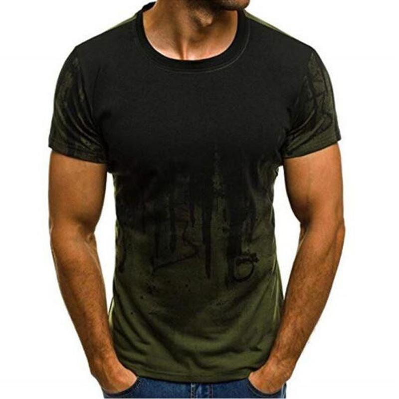 Men S Summer Loose Fit Round Neck Short Sleeve Printed T Shirt