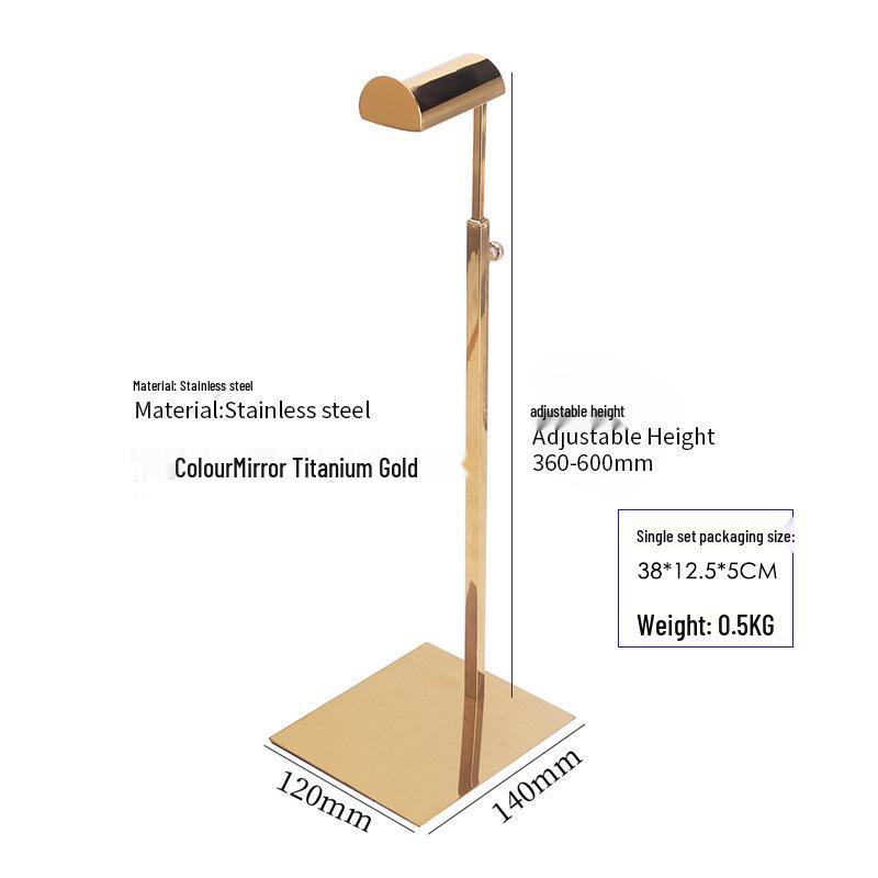 Adjustable Stainless Steel Handbag Display Stand with Gas Spring
