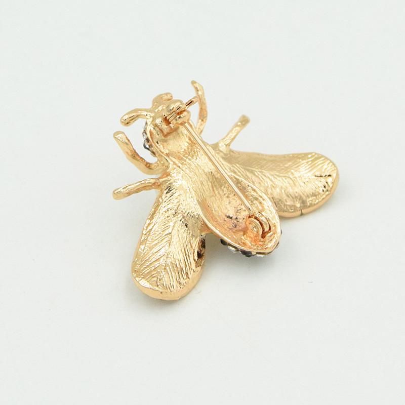 Pearl Crystal Diamond Cute Bee Brooch: Insect Lapel Pin Corsage