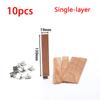 New Double Layer Wood Candle Wicks With Base Candle Wick Core For Homemade Candle Making Supplies Soy Parffin Wax Wood Chip Wick