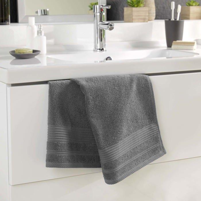 Serviette de toilette 50 x 90 cm Tendresse anthracite