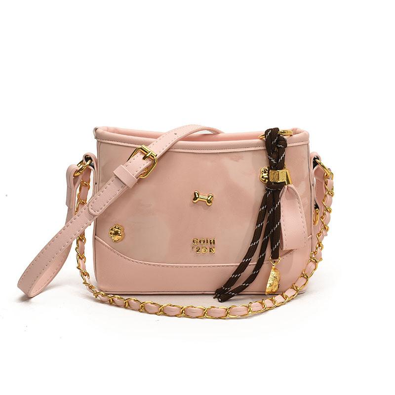 Ielgy High-End Fashion Small Square Simple Casual Shoulder Bag No Pendent