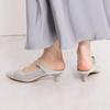 HIMIKO/Himiko/Pointed Toe Mesh Mule/651512 Gray 240