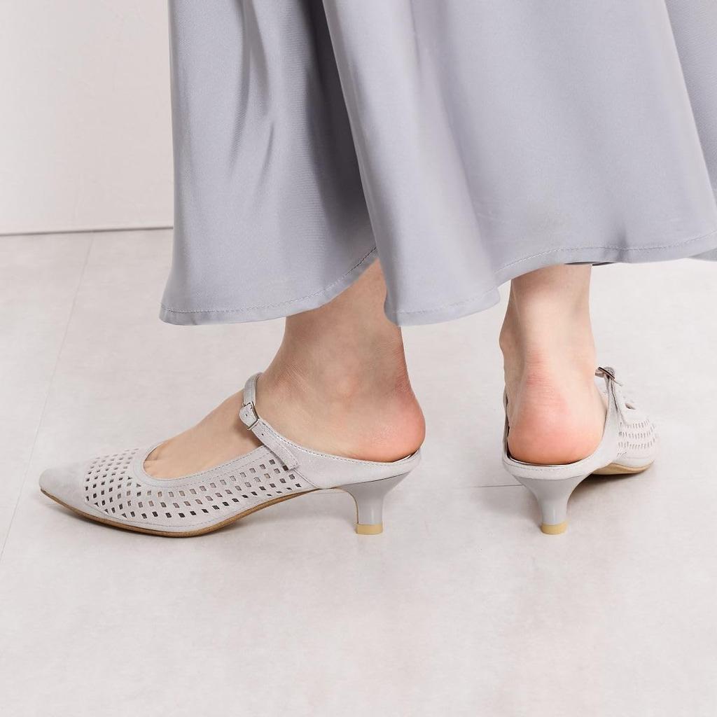 HIMIKO/Himiko/Pointed Toe Mesh Mule/651512 Gray 240