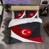 Turkey Football Pattern 3 Pieces Bedding Set Soft Microfiber Duvet Cover with Pillow Cases for Bedroom