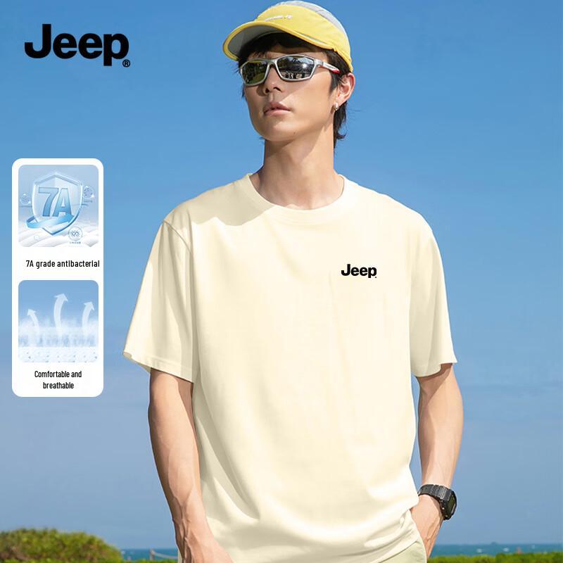 JEEP Men s Antibacterial Short Sleeve Round Neck T-Shirt XL