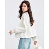 TERRE BLEUE Women's Casual Baseball Collar Short Jacket
