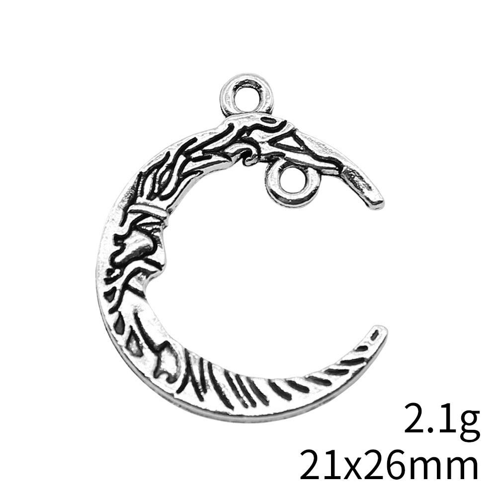 Valentine's Day Accessories Women Water Drop Moon Connector 2 Hole Pendants For Earring Accessories Parts Cheap Cute Stuff Accessory Parts